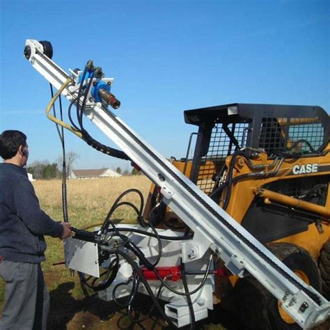 skid steer pier drilling rig|word rock skid steer attachment.